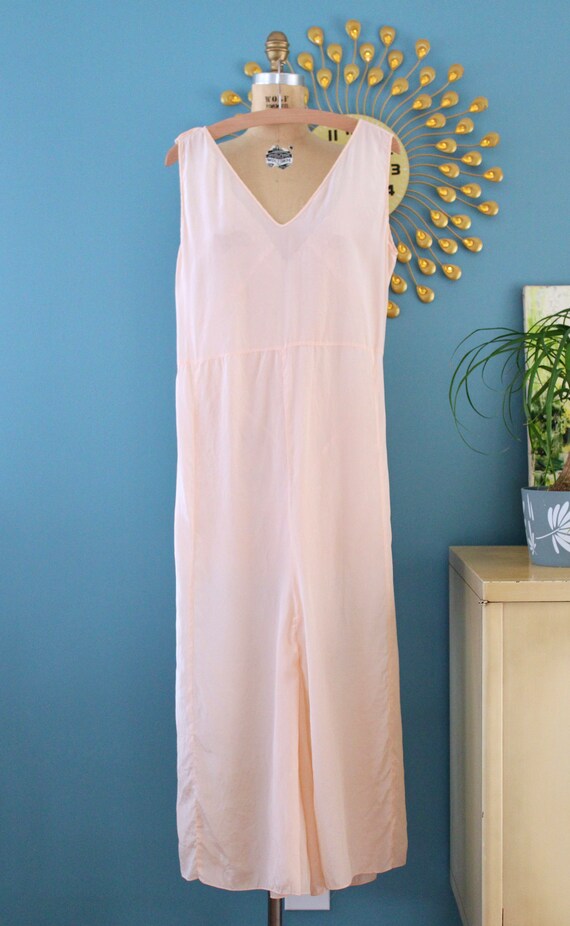 Vintage 1930s Beach Pajamas // 30s pale peach ray… - image 6