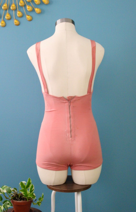 Vintage 1940s "Par-Form" Rouge Pink Swimsuit // 4… - image 4