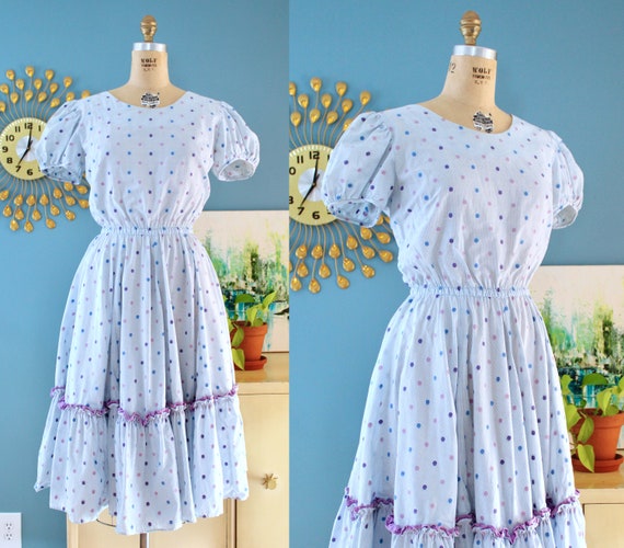 Vintage 1970s does 1950s Dress // 70s does 50s ci… - image 1