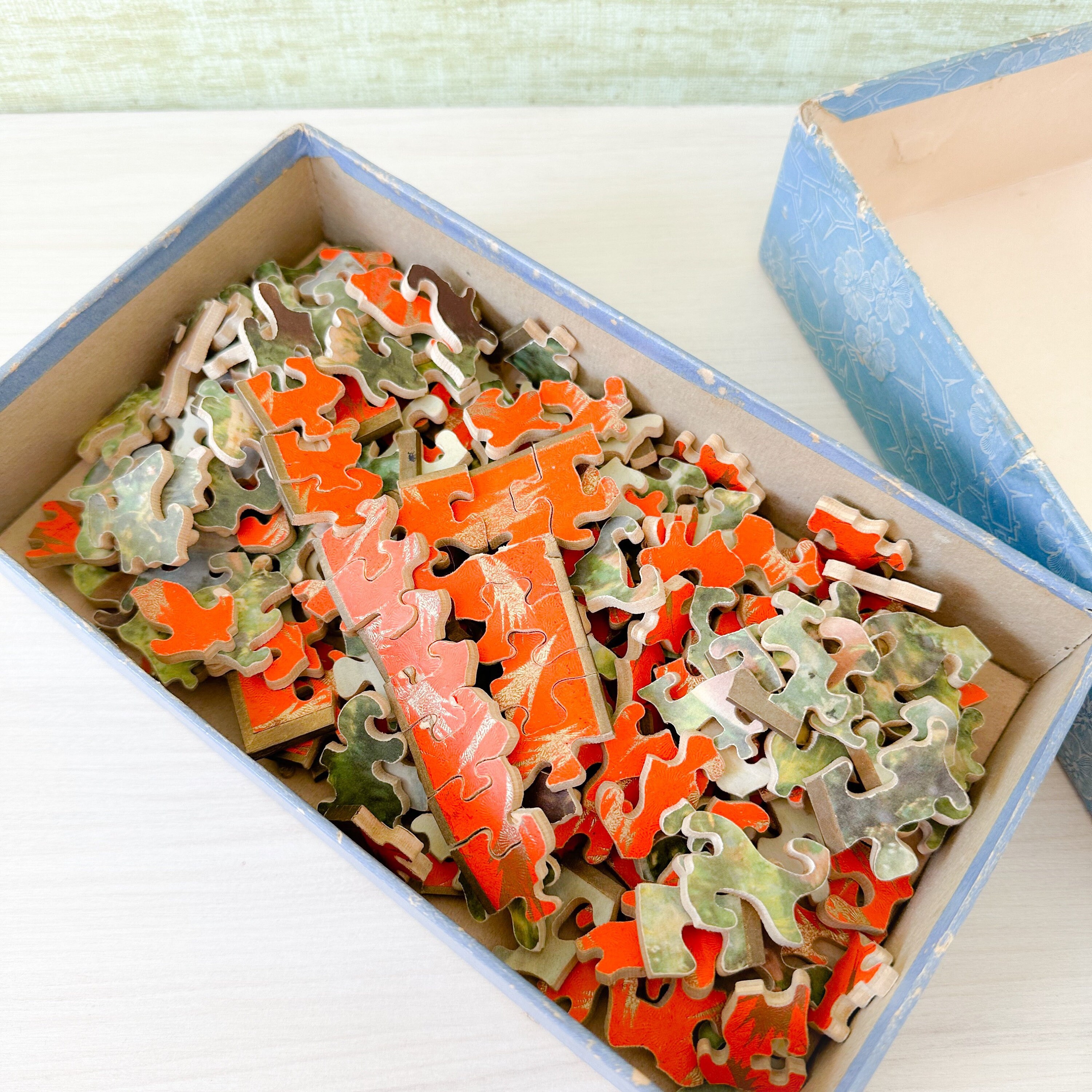 Antique Madmar Blue Ribbon Interlox Puzzle "skipping School" Madmar