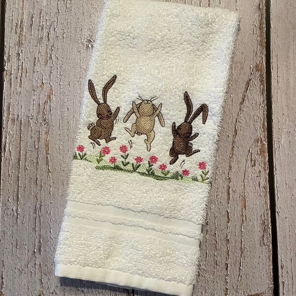 Bunny Kitchen Towel Etsy