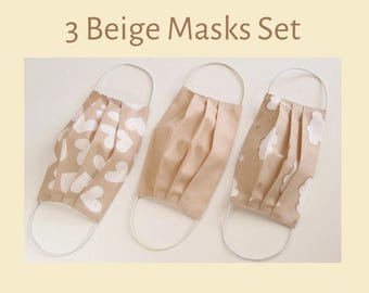 Organic Cotton Mask, Breathable Double-Layer Fabric Face Cover, Reusable Washable Cotton Mask, Soft Comfortable Everyday Accessory