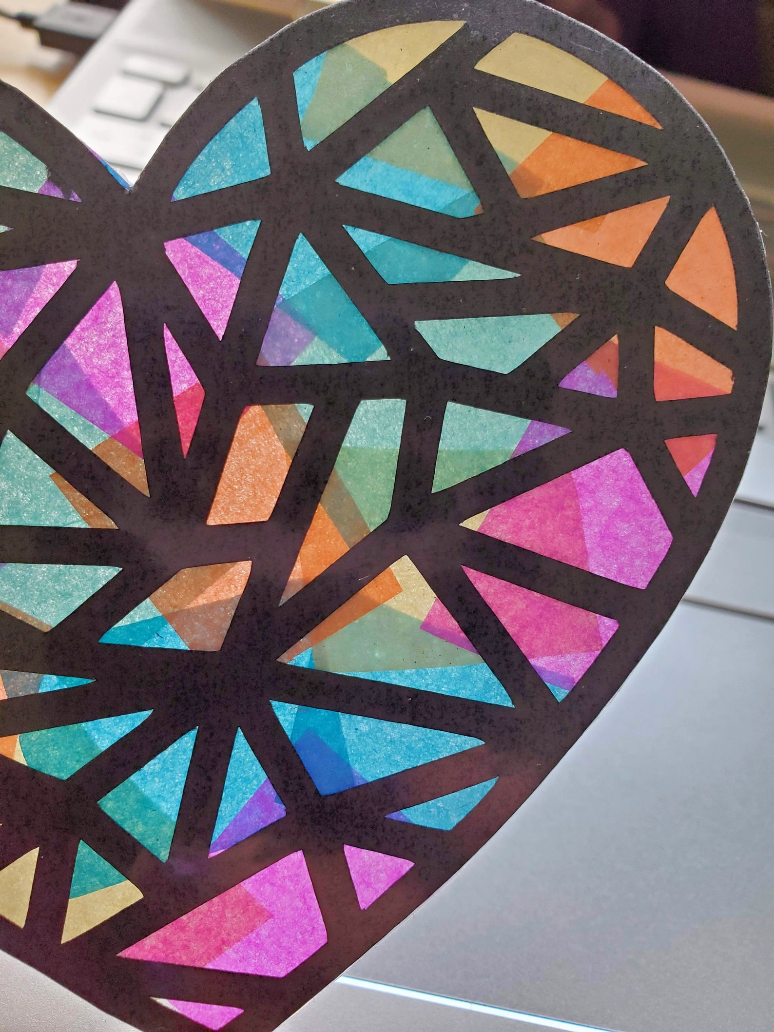 Heart Shaped Suncatcher Kit for Kids Classroom Craft Kit Etsy