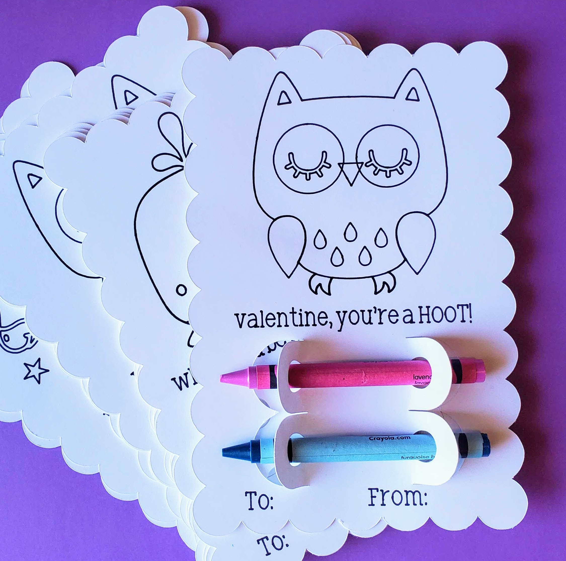 Color Me Valentine's Day Cards Classroom Valentine's - Etsy