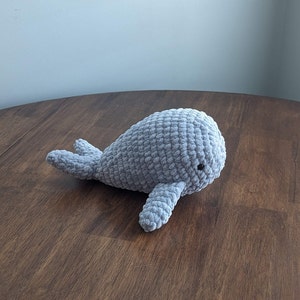 Wallace The Whale Plushie / Crochet Whale Plush Toy / Custom Whale Stuffed Animal