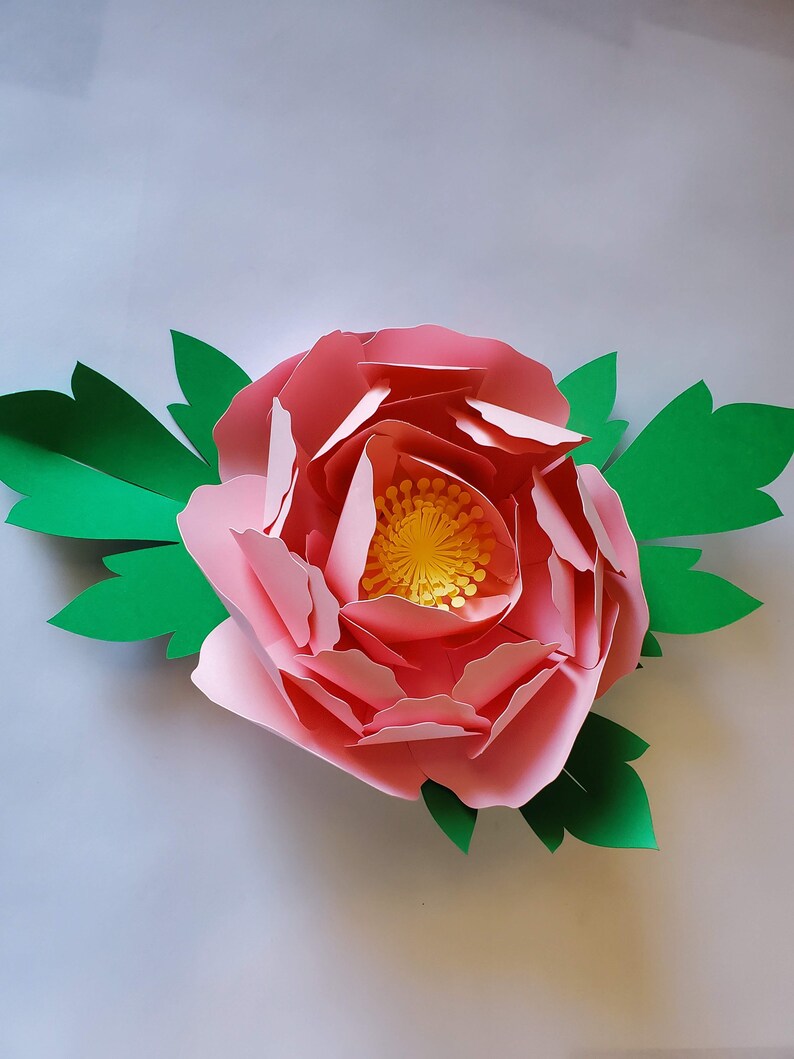 Paper Flowers Wall Decor Nursery Flower Wall Art Pink Paper Etsy