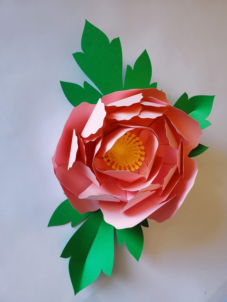Paper Flowers Wall Decor Nursery Flower Wall Art Pink Paper Etsy