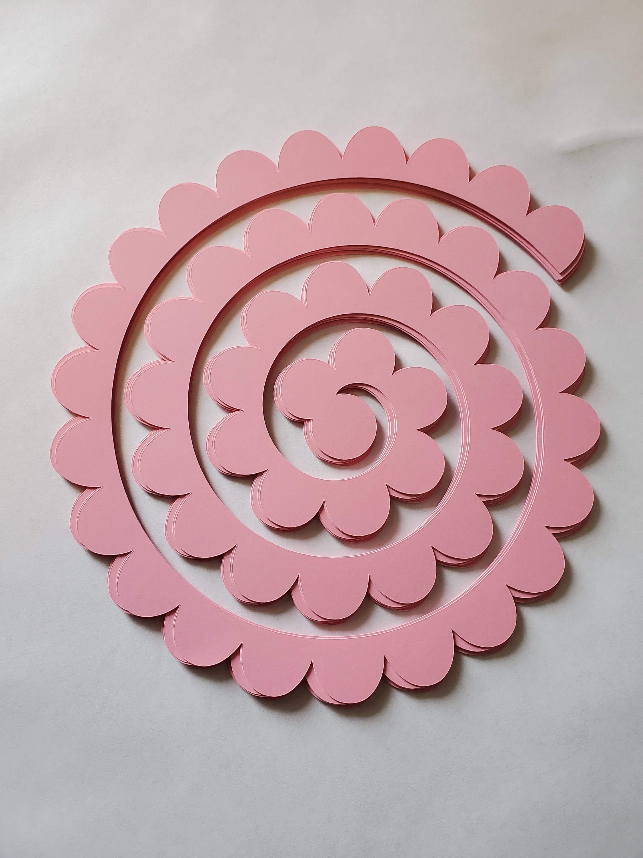 Pink Paper Flowers DIY Paper Rose Unrolled Paper Flower - Etsy