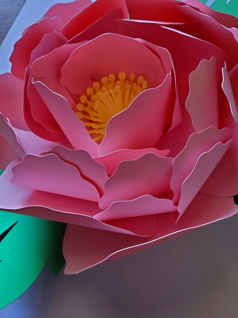 Paper Flowers Wall Decor Nursery Flower Wall Art Pink Paper Etsy