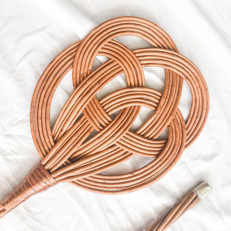 70s rattan woven rug beater / rug beater / carpet beater / Etsy