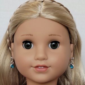 12 Colors Birthstone Earrings for 18 inch dolls