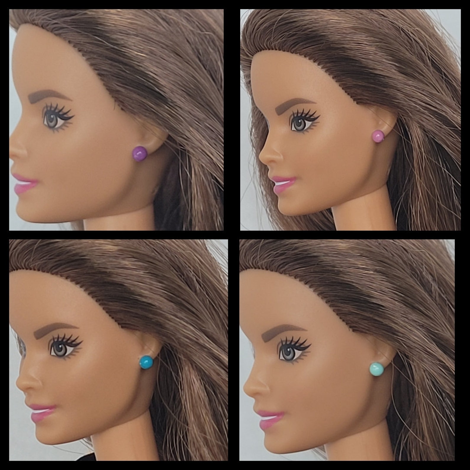Barbie Stud Earrings in 5 Colors for 11.5 Inch Fashion Dolls Etsy