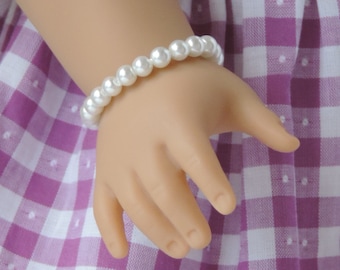 White Pearl Bracelet for American Girl Doll Maryellen and other 18 inch dolls