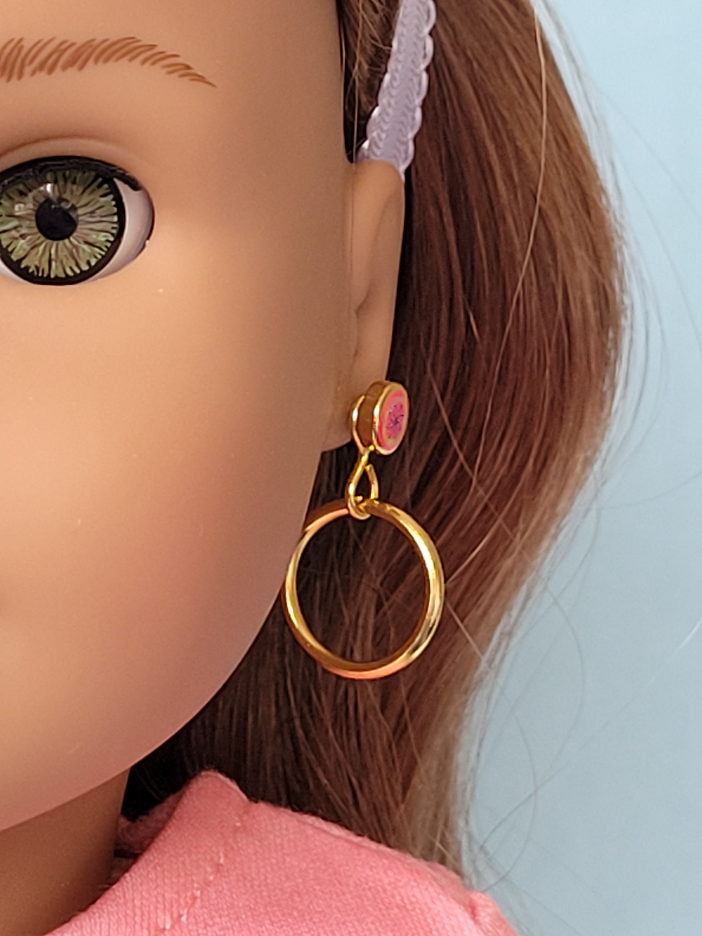 Gold Hoop Earrings for American Girl Doll and Other 18 Inch Dolls Etsy