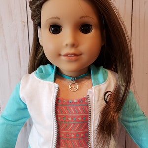 Silver Wave Symbol Choker Necklace for American Girl Doll Joss - Etsy