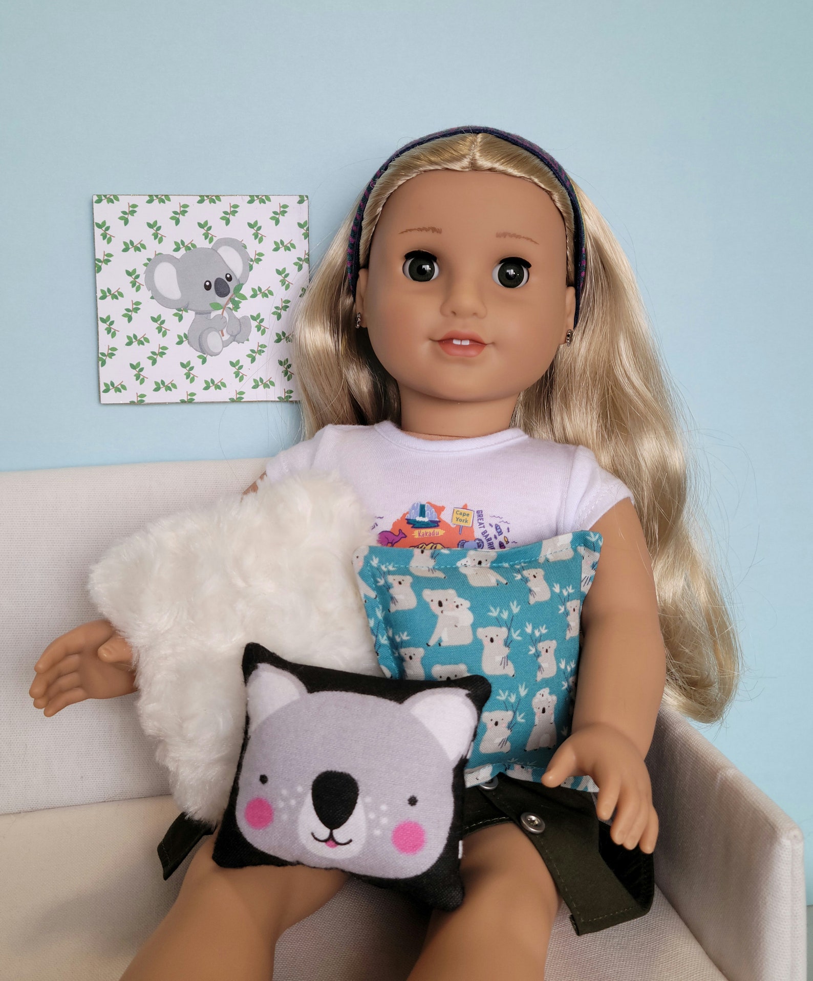Cute Koalas Pillow Set for American Girl GOTY 2021 Kira Bailey Etsy