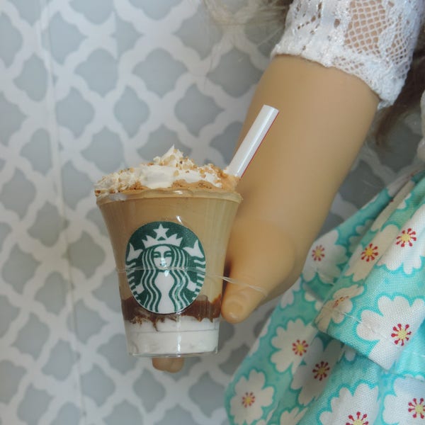 LAST ONE! Starbucks S'Mores Frappuccino for American Girl and other 18 inch dolls