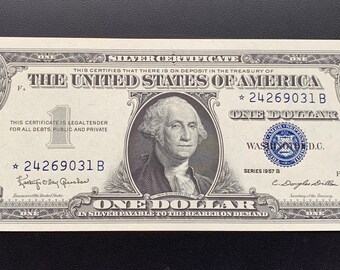 Anniversary Notes Circulated Currency Currency Special Date Banknote Birth Date December 11 or November 12 1957 One Dollar Bill U.S