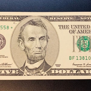 1999 Five Dollar Star Note BF 13810558*