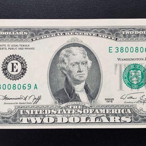 Nota de dois dólares de 1976 E 38008069 A