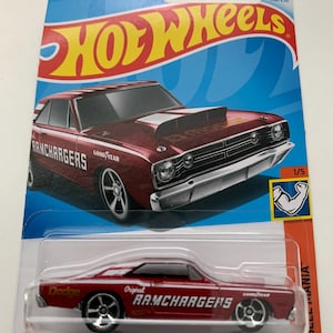 ホット ウィール 1968 ダッジ ダート - ブルーとオレンジの炎 - 2015