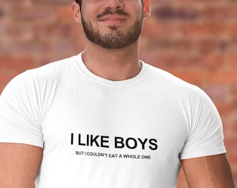 I LIKE BOYS Tshirt  -  LGBTQ Tshirt, Gay Tshirt,  Funny Gay Shirt, Queer Shirt, Shirt For Boyfriend, Gay Gift