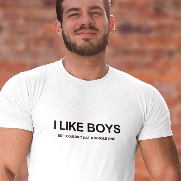 I LIKE BOYS Tshirt - CAMISETA LGBTQ, camiseta gay, camisa gay divertida, camisa queer, camisa para novio, regalo gay