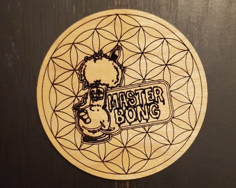 Bong / Pipe Coaster - Flower of Life x Trog