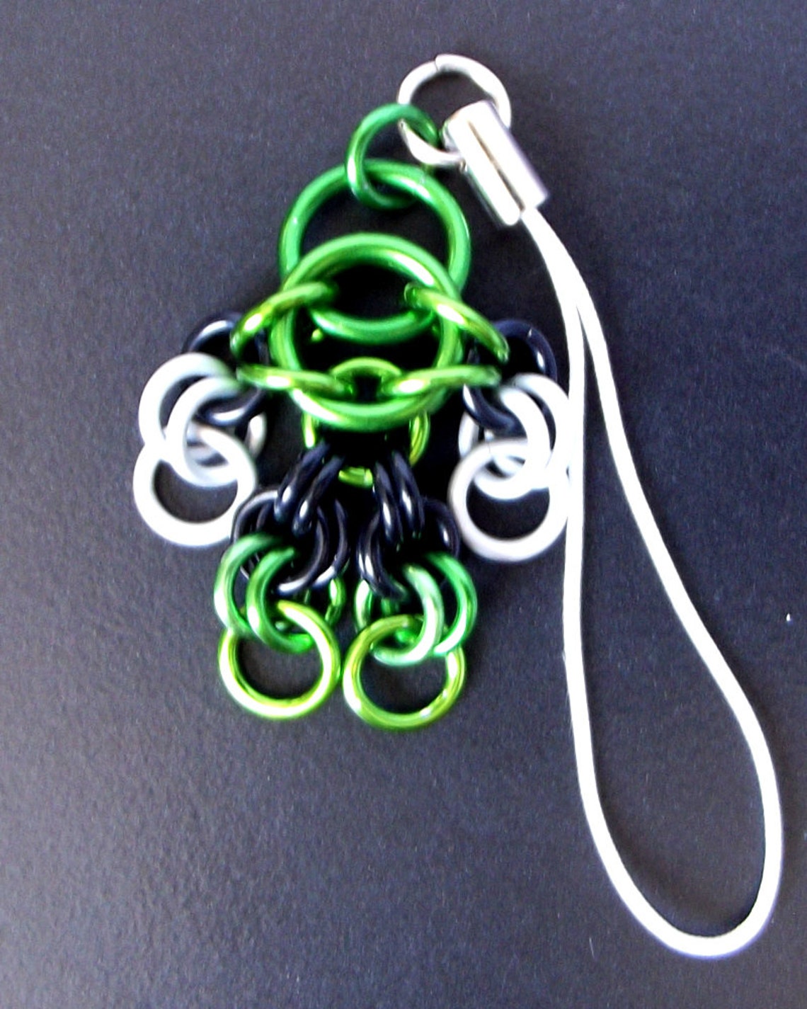 Green Lantern Maille Man Key Ring Green and Black Chainmaille Etsy