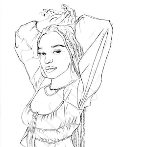 Pencil portrait drawing, Mona Lisa vibes! Original 11x14&quot; drawing, pencil sketch, fine art, woman&#39;s portrait, commissions open