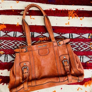 Miu Miu Leather Handle Bag - Brown Handle Bags, Handbags