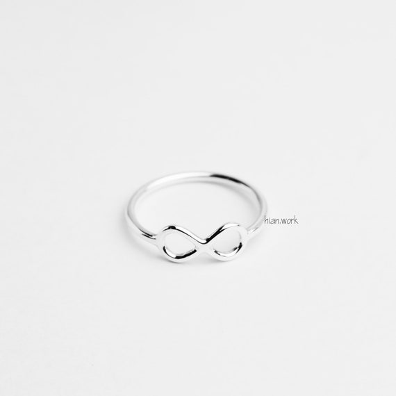 Unendlich Feinen Silber Ring Unendlich Ring Versprechen Ring Freundschaftsring Promise Ring Für Sie Minimalistische Ring Unendlich Ringe