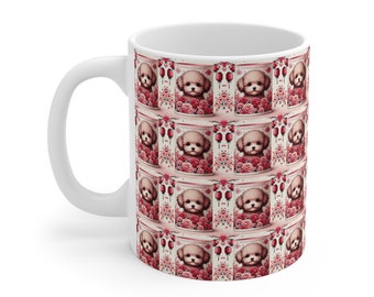 PAW by PAW - Poodle Parade - Adorable Anime Pooch Personalized Ceramic Mug (11oz)