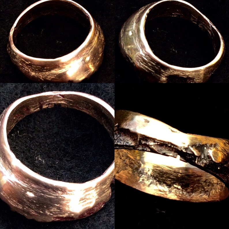 a mixed metal /'bark/' ring. Wood Beneath The Bark