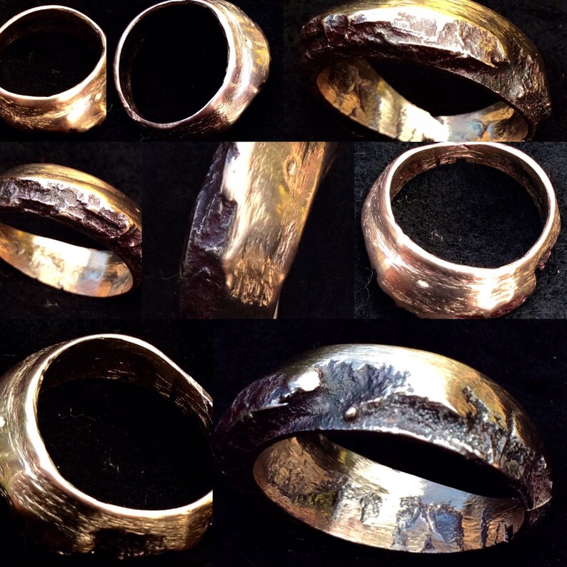 a mixed metal /'bark/' ring. Wood Beneath The Bark