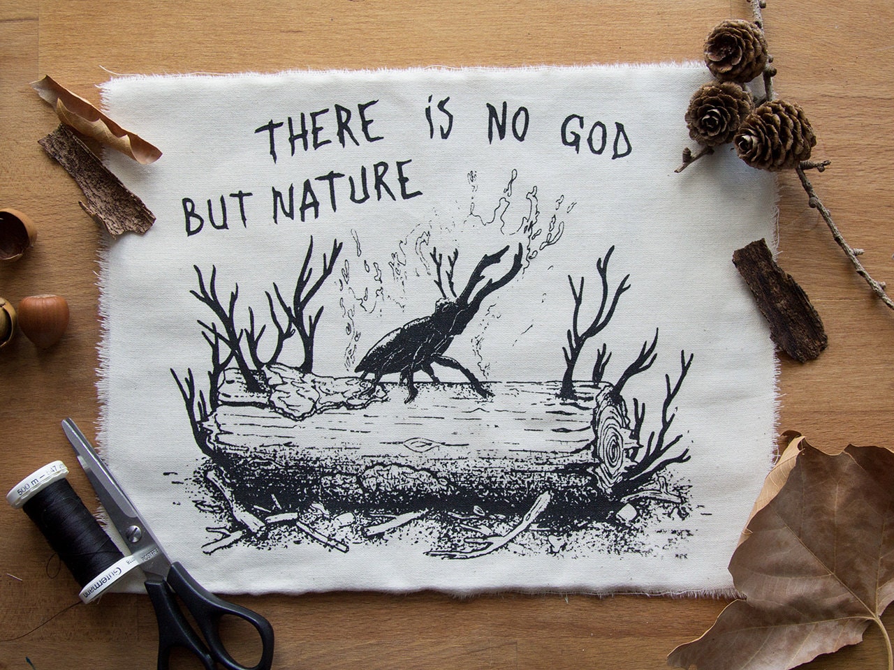 There Is No God But Nature backpatch or bagpatch