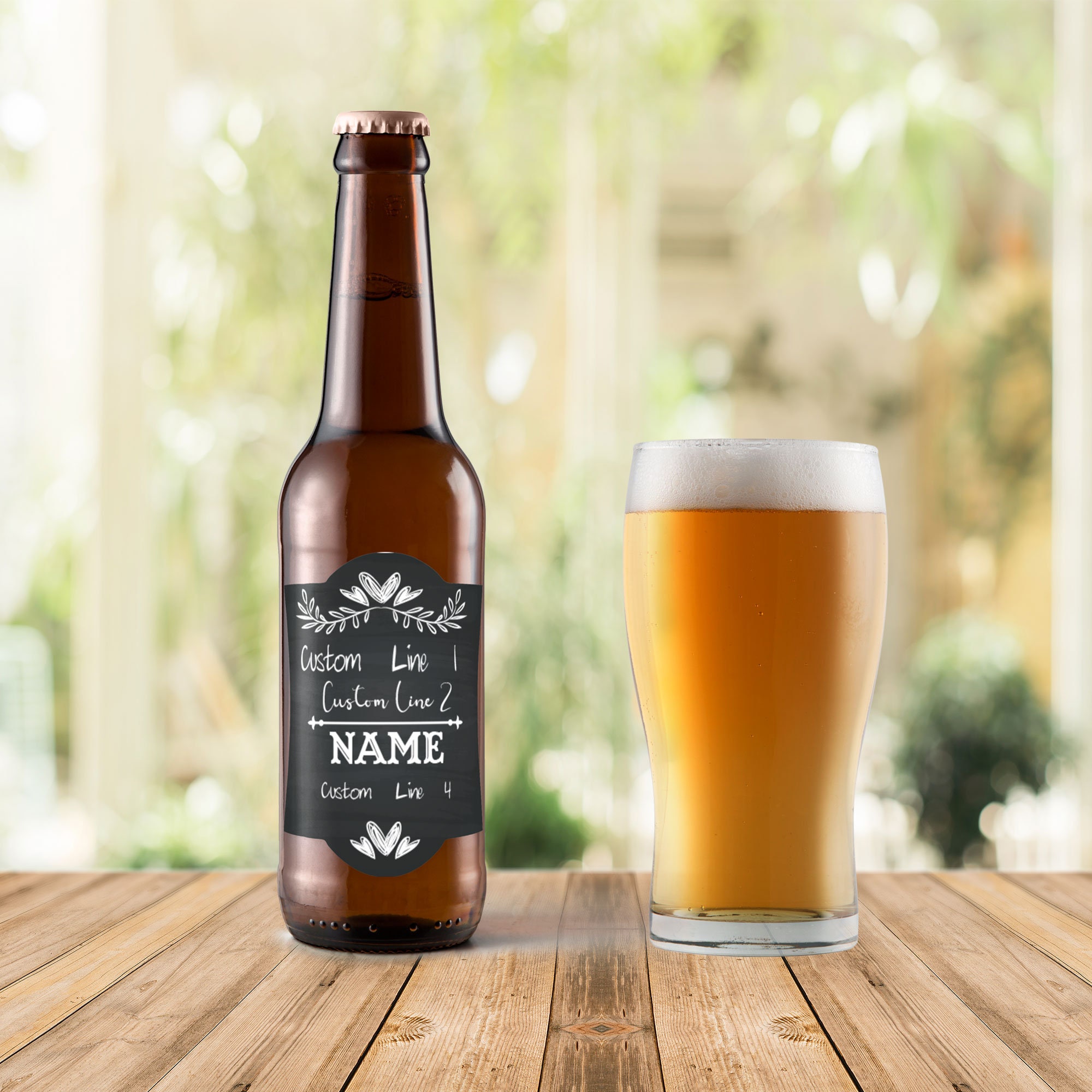 Custom Beer Labels Chalkboard Labels Wedding Labels Best | Etsy