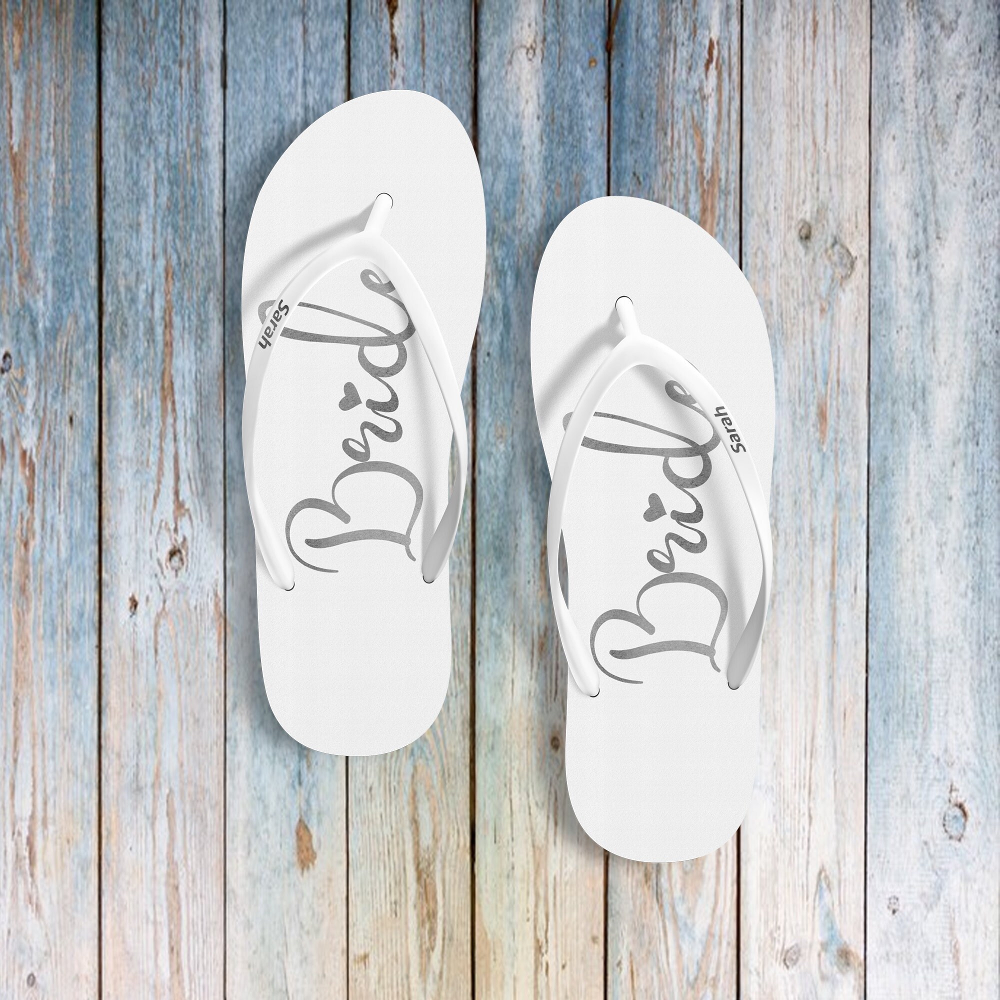 personalised wedding flip flops