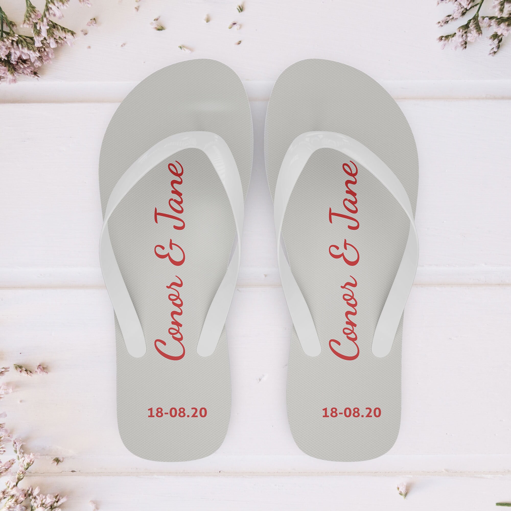 Custom Wedding Flip Flops 12 PAIRS Dancing shoes | Etsy