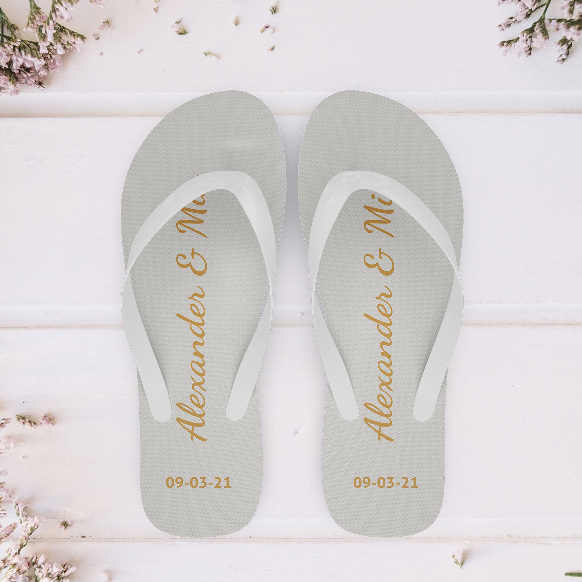Custom Wedding Flip Flops 12 PAIRS Dancing Shoes | Etsy