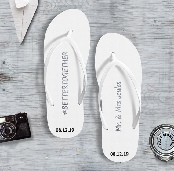 personalised wedding flip flops
