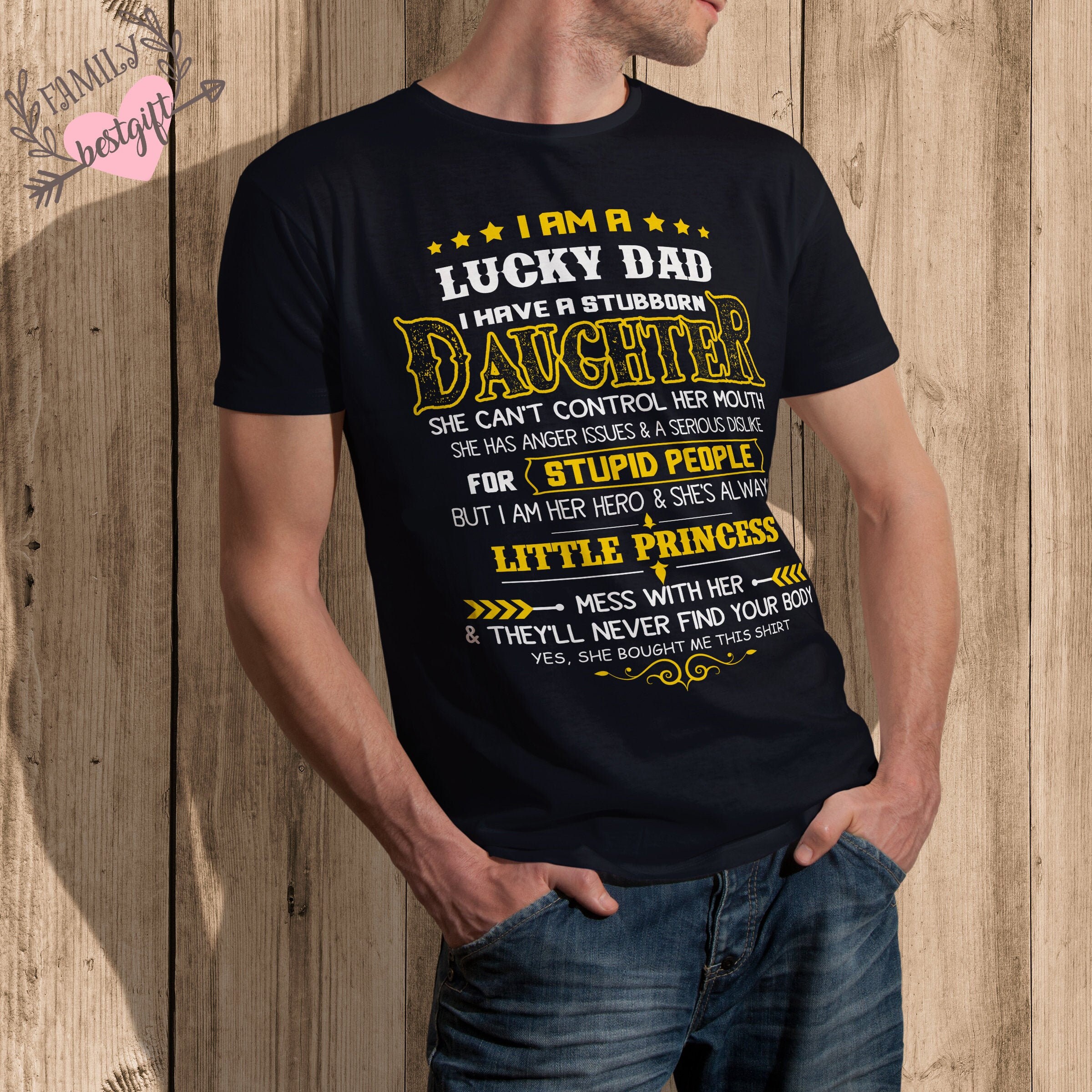i am a lucky dad t shirt