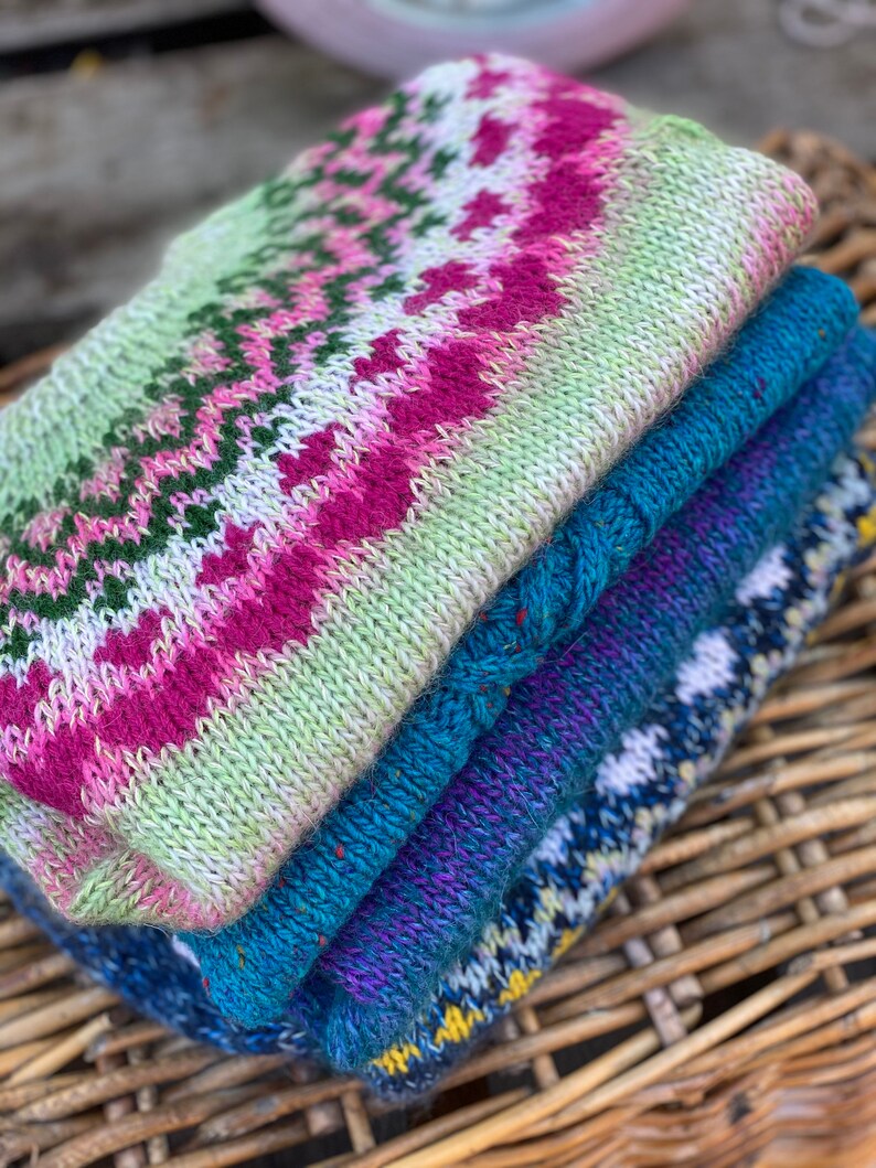 Iceland sweater Baby Hand knitted jumper for Toddlers Fair isle jumper