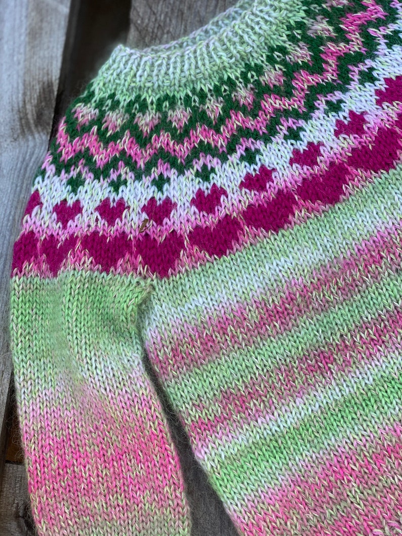 Iceland sweater Baby Hand knitted jumper for Toddlers Fair isle jumper