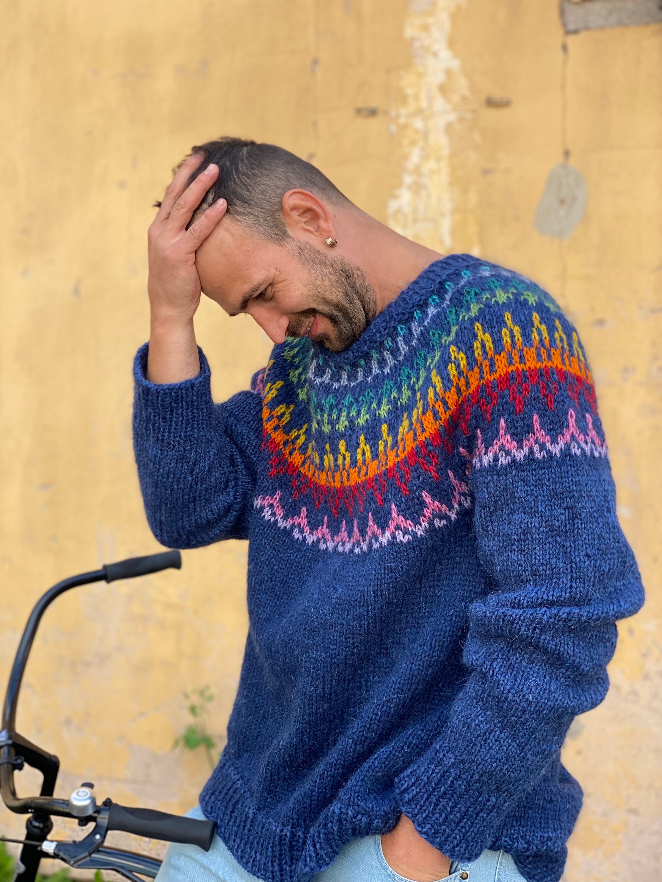 Mens rainbow jumper hot sale