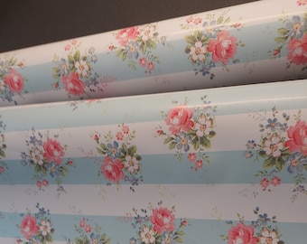 Greengate Marie Pale Blue 6 m Schrankpapier/Dekopapier/Geschenkpapier