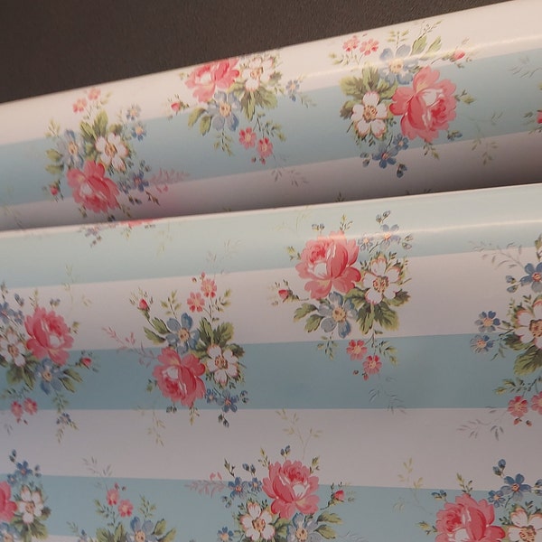 Greengate Marie Pale Blue 6 m Schrankpapier/Dekopapier/Geschenkpapier