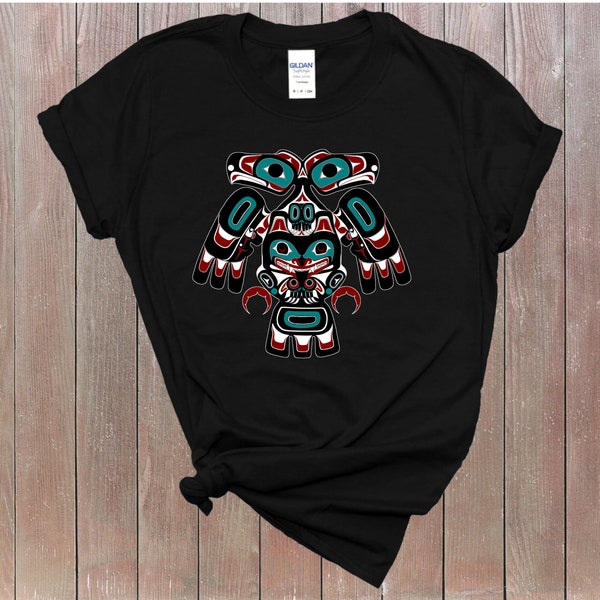 Alaska Native American Pride Indigenous Indian Style Tlingit Haida Eagle Northwest Tribal Art Medicine Man Shaman Shirt Gift Unisex T-Shirt