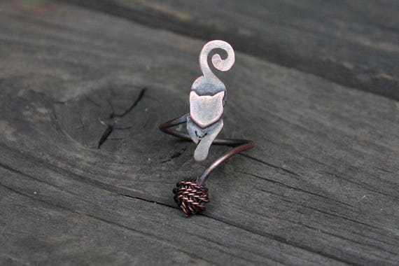 Cat ring cheap etsy