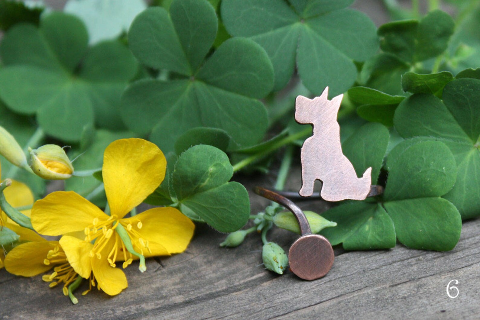 Dog Ring Puppy Ring Playing Dog Ring Dog and Butterfly | Etsy